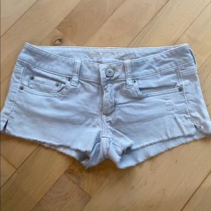 American eagle gray denim cutoff shorts
